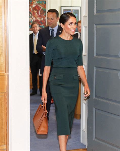 Meghan Markle Wears Green Givenchy Dress to Ireland Visit 